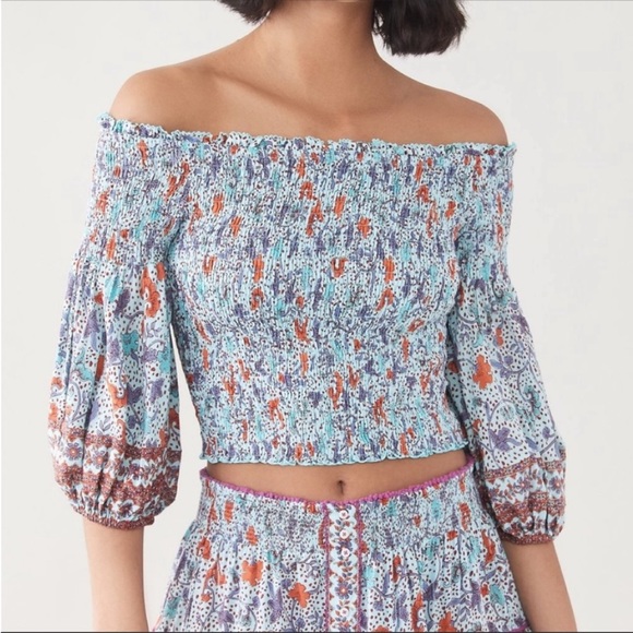 Poupette St Barth Ariel Smocked Top - Picture 2 of 6